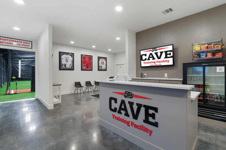 The Cave Training Entry Way Batting Cage and Sports In Leonard Texas